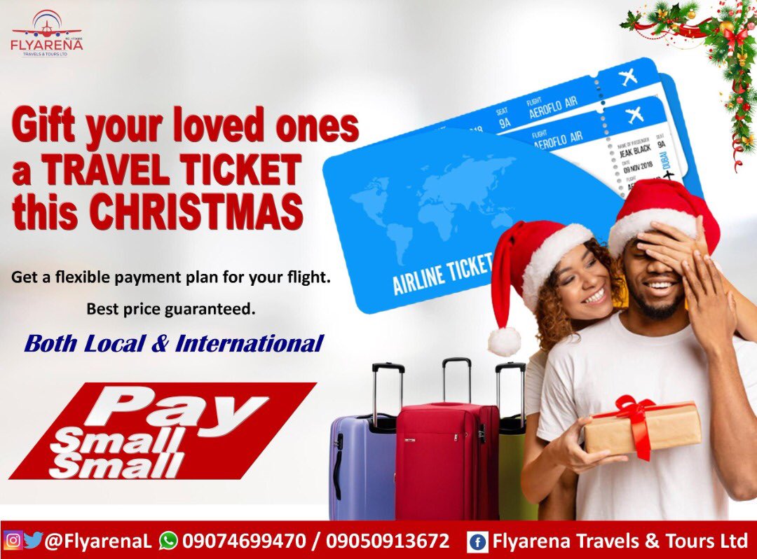 FlyarenaL's tweet image. Plan ahead and book your local and international travels with us while fare is still low.
#Avoidtherush

Let's Go!
.
.

#Flyarena #paysmallsmall #visaapplication #quatar2022 #dubaivisa #hotelreservation #TRAVELINSURANCE #visaassistance #Abuja #Lagos #christmas2022 #iata #Nigeria