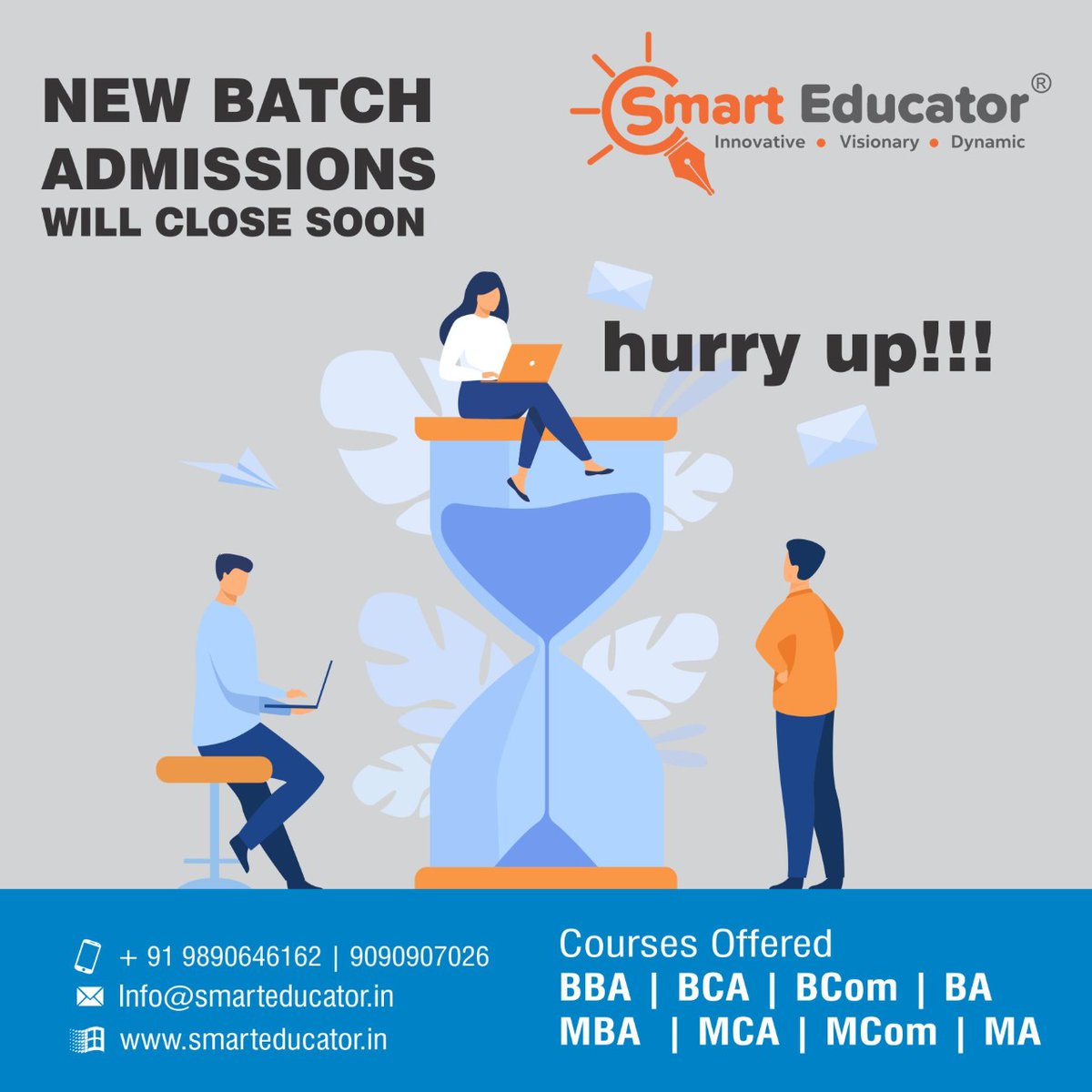 smart_educator's tweet photo. So Why are you waiting⏳
.
Intrested? Let's connect.
DM: BBA/ BCA/ BCom/ BA
MBA/ MCA/ MCom/ MA
For more Details Call/Watsapp -
9890646162 / 9090907026
.
.
#smarteducatoroffical #pune #register #learn #career #mode #affordablefee #courses #life #work #online https://t.co/GXI1nzhK51