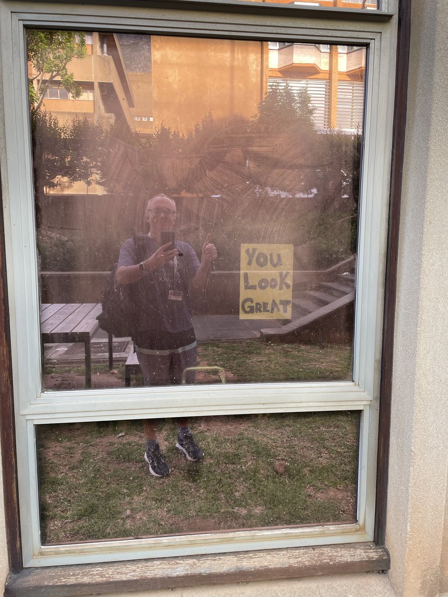 On campus at 7am today … you look great !! Ag thanks !!