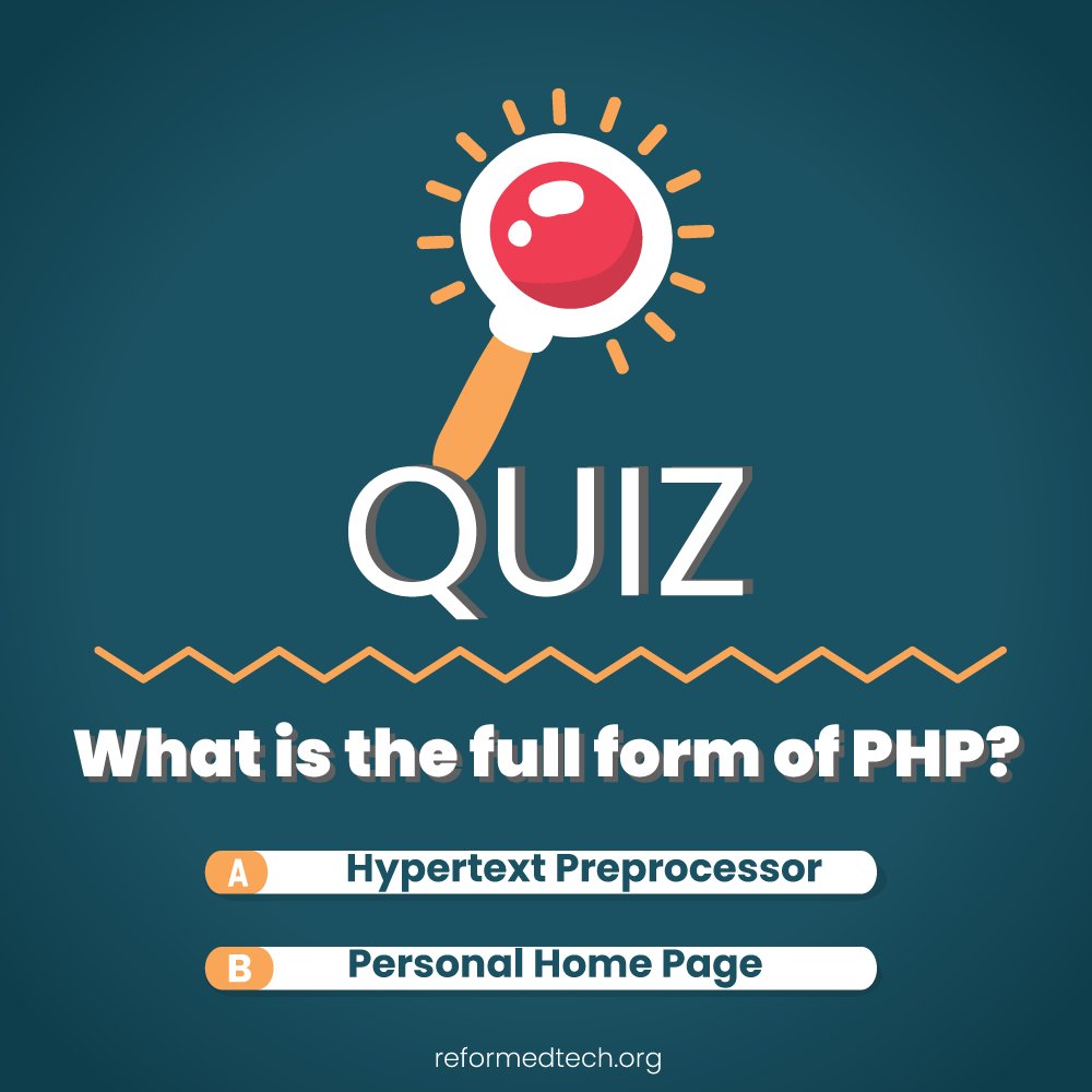 ReformedTech's tweet image. Do you know?

#Quiz #php #phpchallenge