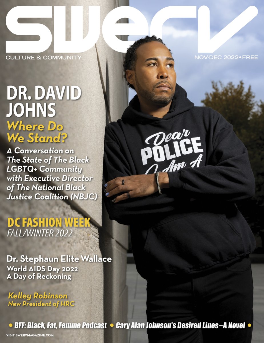 Dr. David Johns, Executive Director of @NBJContheMove on the state of the Black LGBTQ+ community in the Nov/Dec issue. Layout - <a href="/Artoniworld/">Artoniworld</a>  , photo by JWorks Photography. swervmagazine.com