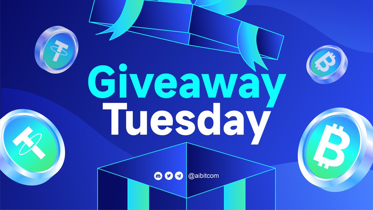 🎇🎇#Aibit Giveaway Tuesday
🎁Prize: 50$ USDT (5 ppl)
📆Date: Till Novenber 30TH 2022 24:00 PM UTC 
〽️ Rules:
1️⃣. Follow @aibitcom
2️⃣. Like Retweet &amp; Comment.