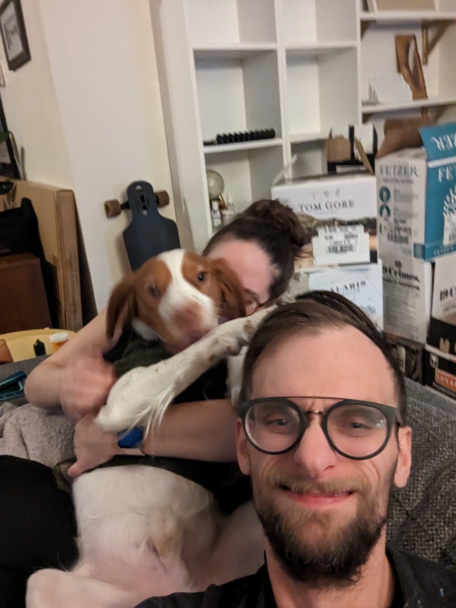 BrentColman's tweet photo. The jerk stole my snuggle spot 

#JusticeForDad https://t.co/RfMBIjQoUB