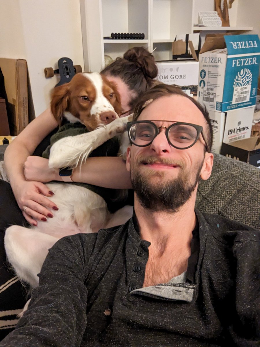 BrentColman's tweet photo. The jerk stole my snuggle spot 

#JusticeForDad https://t.co/RfMBIjQoUB