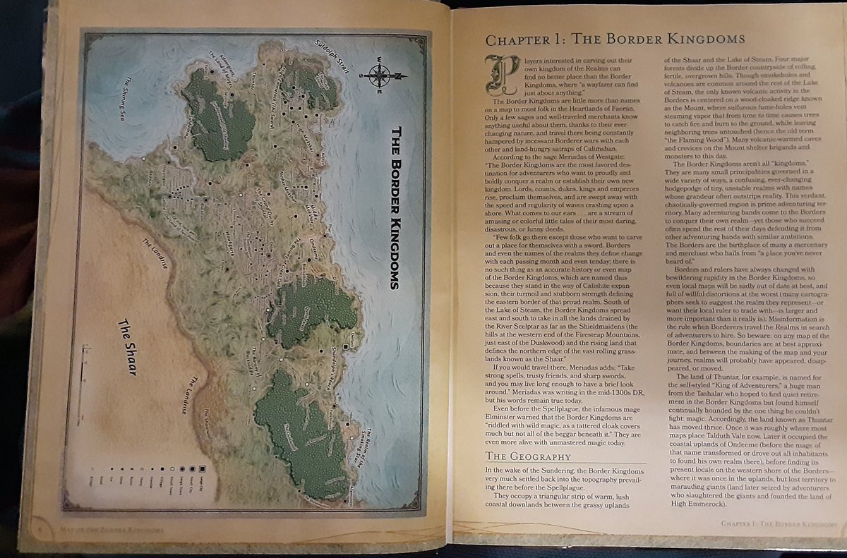 JamesW_RPG's tweet photo. D&amp;D 5e The Border Kingdoms by Ed Greenwood.  Another great @dms_guild print on demand.  I'm really liking what Dungeon Master's Guild is doing with their reprinted clones and 5e third party prints. https://t.co/FGCBFFOUr3