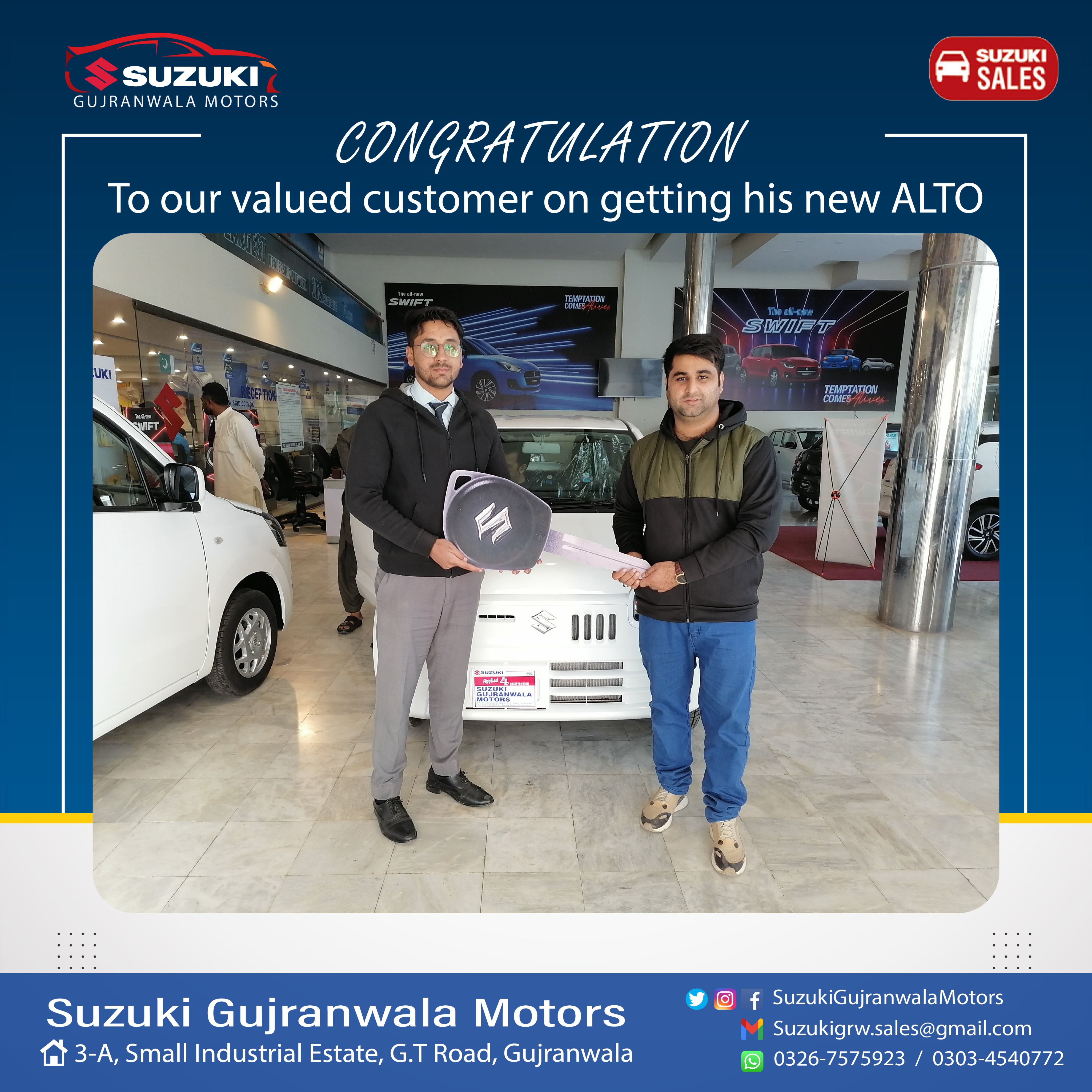 Suzuki Gujranwala Motors (SuzukiGrwMotors) / Twitter
