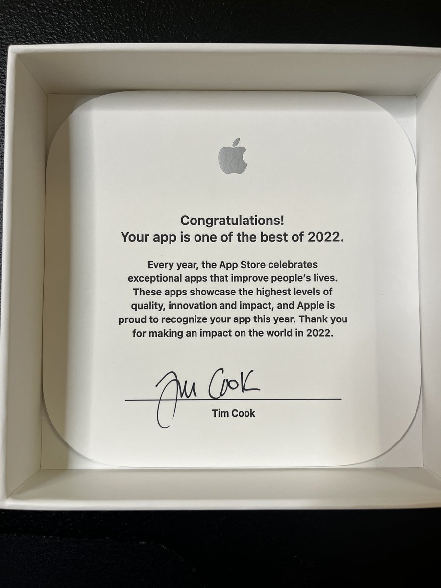 OMG!!! What just happened?! We're the Apple Watch App Of The Year!! 💙🧡
Thank you <a href="/Apple/">Apple</a> for this heartwarming recognition! 🙏
We are so honored, humbled and over the moon right now.