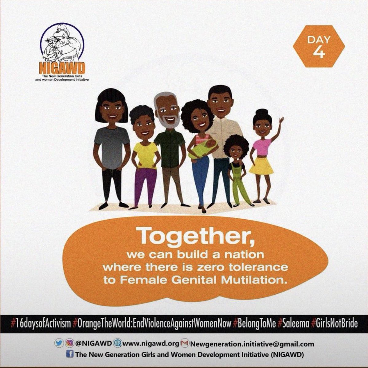 Let’s put an end to this act.
Let’s #StopFGM 
#16DaysofActivism2022