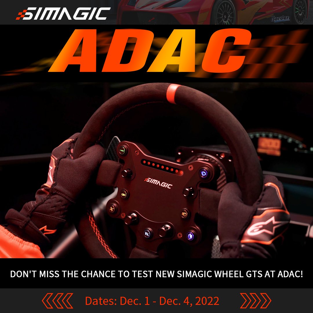 Simagic official on Twitter: "SIMAGIC will be attending the ADAC ...