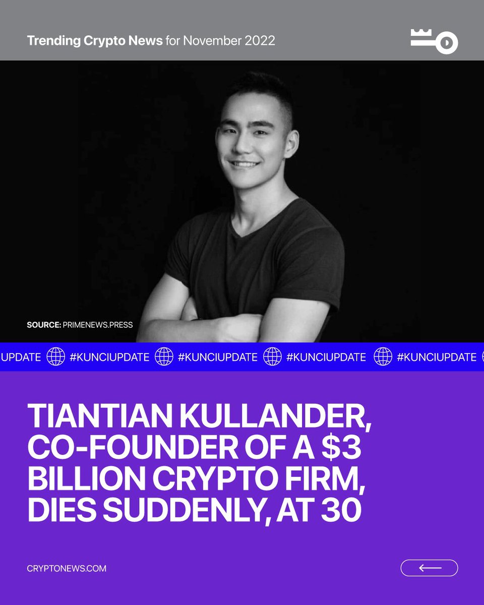 Kuncicoin_id's tweet photo. Good day and Happy Tuesday #KunciArmy! 🤩 It’s time for us deliver #KunciUpdate to you 📰

This week in Crypto News:

1. Crypto Lender BlockFi Follows FTX Into Bankruptcy
2. TianTian Kullander, co-founder of a $3 Billion Crypto Firm Dies Suddenly, at 30

1/3 https://t.co/BFaYgUGkxE