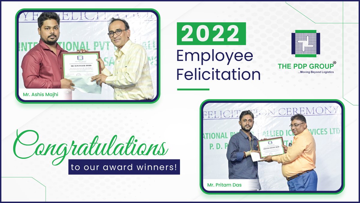ThePDPGroup's tweet photo. We presented awards on different categories at the '2022 Employee Felicitation Ceremony!'
Congratulations to all the award winners! We wish all the best to #PDPians for future success!
#teambuilding #employeeappreciation #awardwinning #GreatPlaceToWork #workpromotion #lifeatpdp https://t.co/8S7DAvDtbJ