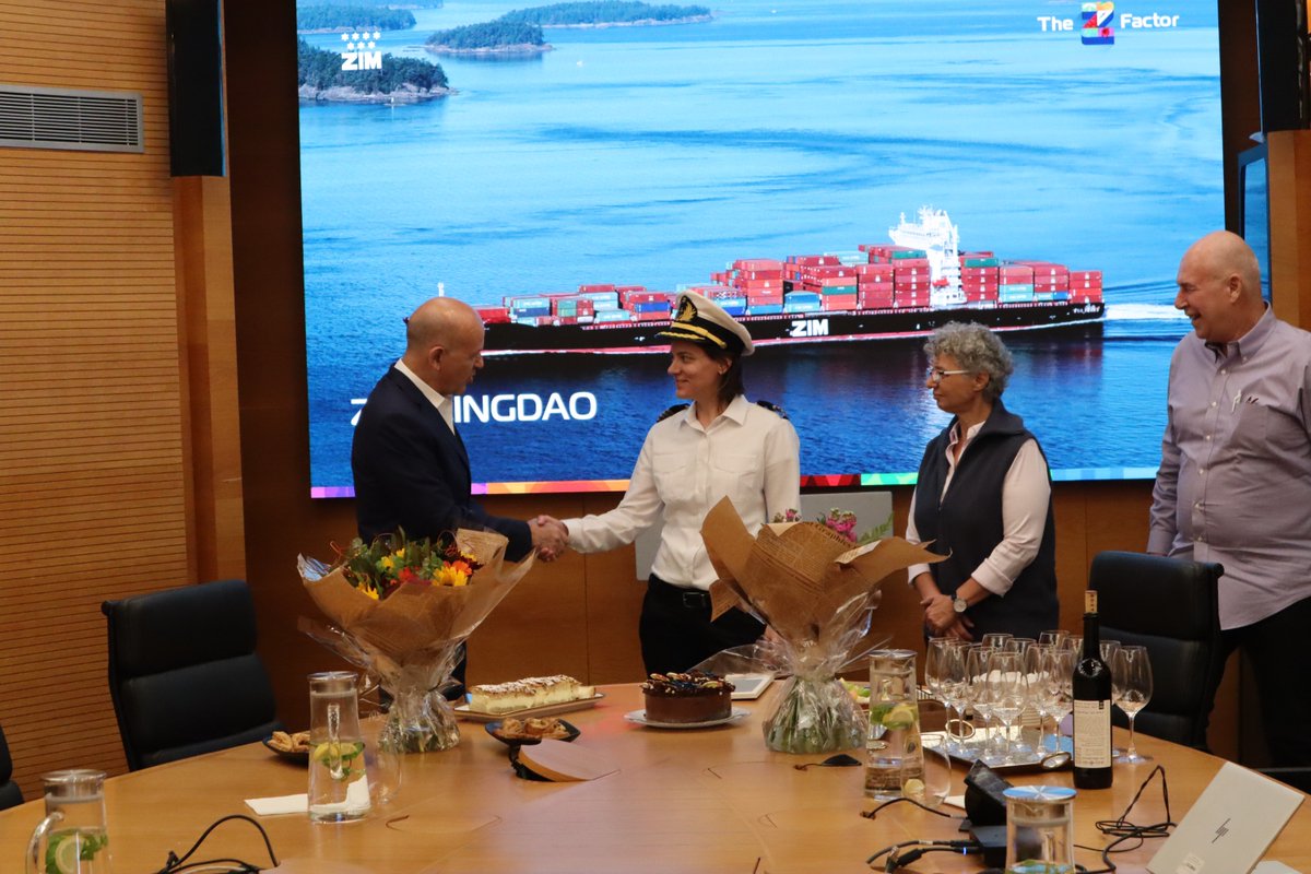 ZimShipping's tweet photo. Sailing with pride!
We're proud to share that Angelina Egorenkov, who began her #maritime career in 2003, was appointed as our second female #Captain yesterday in an emotional ceremony, and will soon receive command of the ZIM Qingdao!
#ResultsDriven #CanDoApproach https://t.co/vyTtAj50DW