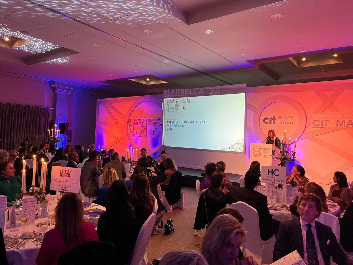 HCMarbella's tweet photo. 🏅XXII #PremiosCIT, gala ceremonia que tuvo el objetivo de reconocer públicamente a las empresas que han destacado por su labor a lo largo de este año en #Marbella #HCMarbella #socioCIT @citmarbella. HC Marbella, patrocinador de la entrega de premios. https://t.co/QgLo9uGqIs