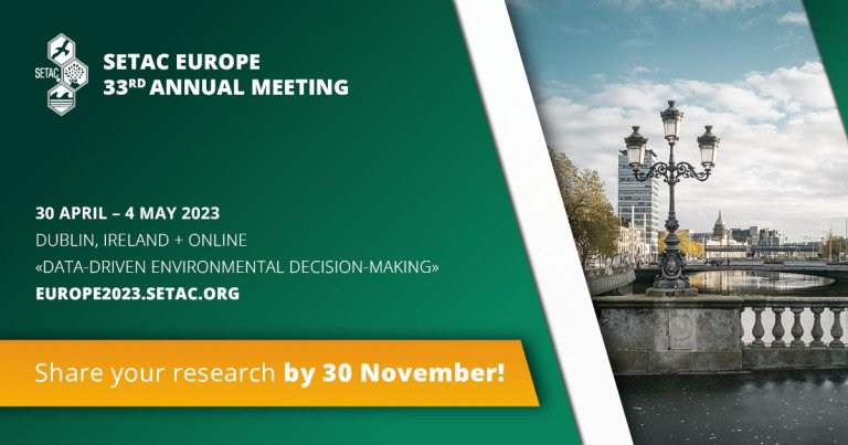 RkNadee's tweet photo. Next SETAC Europe conference will be held from 30th April to 4th of May 2023 in Dublin, Ireland. 
Submit your abstract by 30th November 
@RyanInstitute @riverflux2sea https://t.co/gr8sdSKI9W