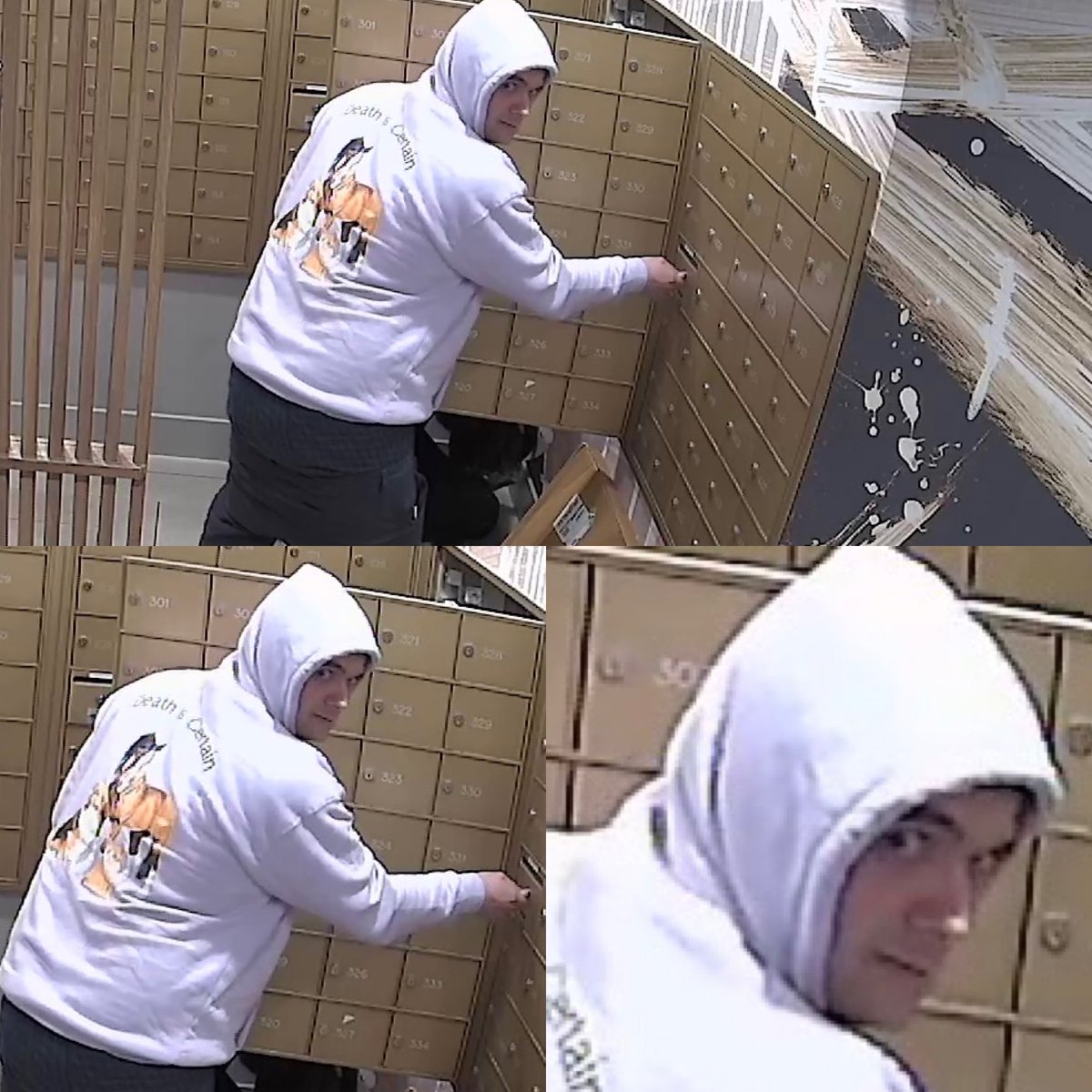 SerioParadiso's tweet photo. Security camera footage of 1 of the dudes who robbed my building's mail at 4AM. I can't help but but feel that this fellow missed a potentially resounding career in comedy.
@LACastingDirectors, be on the look out. https://t.co/InOH7Oz1U5