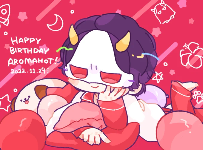 お誕生日おめでとうございます!!!!今年もお祝いできてハッピー!!!!#あろま誕生祭2022 #MSSPアート 