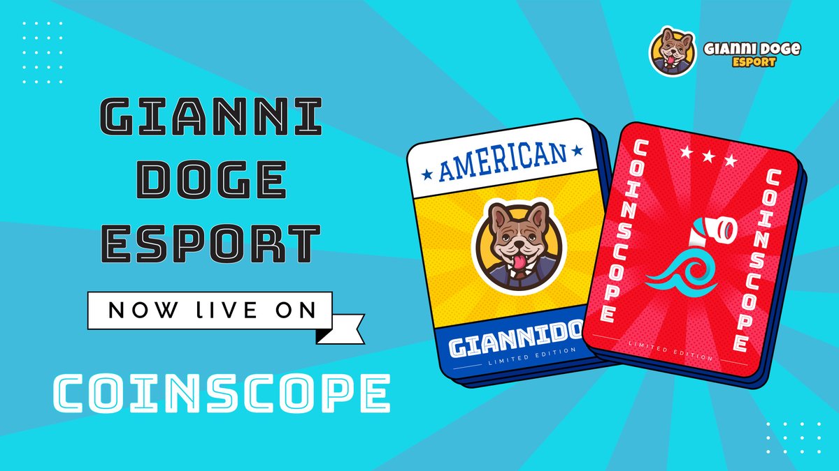 giannidoge's tweet photo. 🎉NOW LIVE🎉

GianniDoge Esport can be tracked on @coinscopecrypto 

🔗: https://t.co/oH6DywjJy6

Don't forget we will list CMC and CG after Launch soon 🎉🎉

➡️  Follow us for more upcoming updates!

#GDE #BSC #Lottery  #prophesy #FIFAWorldCup https://t.co/USJAtWcpaA