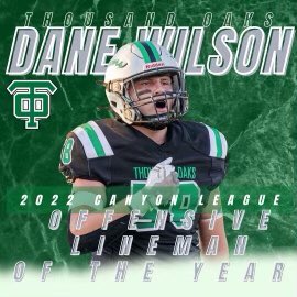 I am super honored to have received the Canyon League Offensive Lineman of the year award!