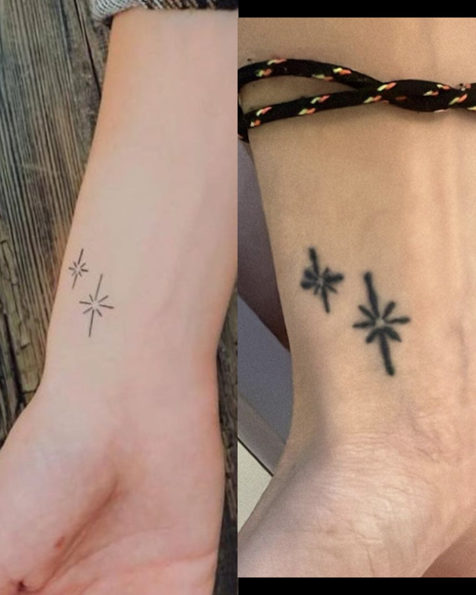 Shining star tattoos