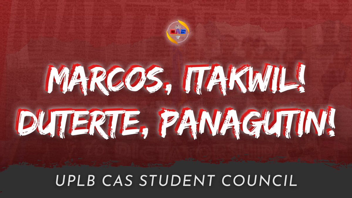 CASSC_UPLB's tweet photo. Inaanyayahan rin ang lahat na makilahok sa magaganap na Social Media Rally ngayong 2:30 PM!
Maaaring makuha ang mga templates at caption sa link na ito: https://t.co/6WviNb4mgz
#NeverAgainNeverForget
#MarcosItakwil
#RejectMarcos https://t.co/n7ENSpaent
