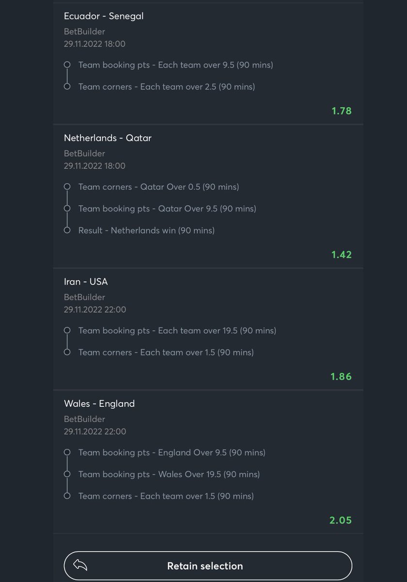 Check out sportsbet betbuilder 

You can play teams to get carded and teams to get 1.5 corners each...
