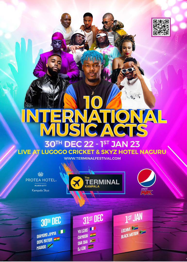 ssentongopeter5's tweet photo. This is going to be interesting, 10 international acts for the #TerminalWeekendFestival come 30th of Dec
Secure your tickets via https://t.co/N1EJecPUfS and come let’s party at cricket Oval #TerminalKampala https://t.co/PtqbFQAgZs
