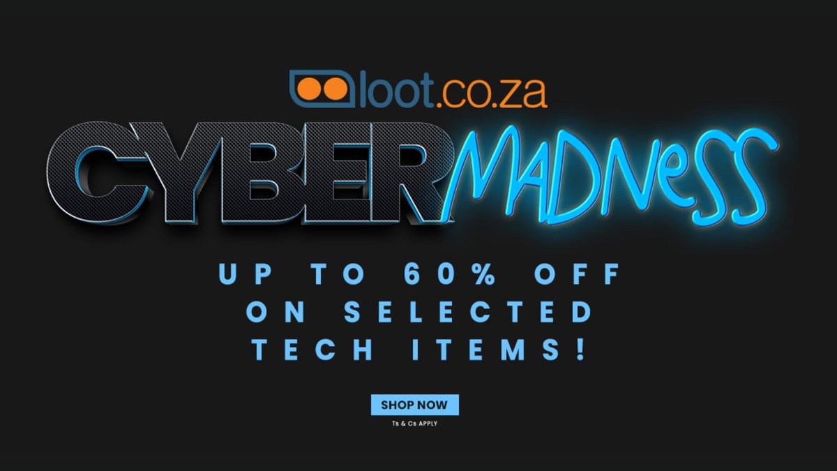 lootcoza's tweet photo. ⚠️ There's no time to wait, shop great tech deals and brands this Monday on our CYBER MADNESS sale PLUS get up to 60% off 💻📦
DON'T MISS OUT! Limited time, Limited stock ⏰ #ShopOnlineNOW https://t.co/TPllNuEsSo #CyberMadnessDeals #UpTo60%OffOnTech https://t.co/uHZRw5NzrS