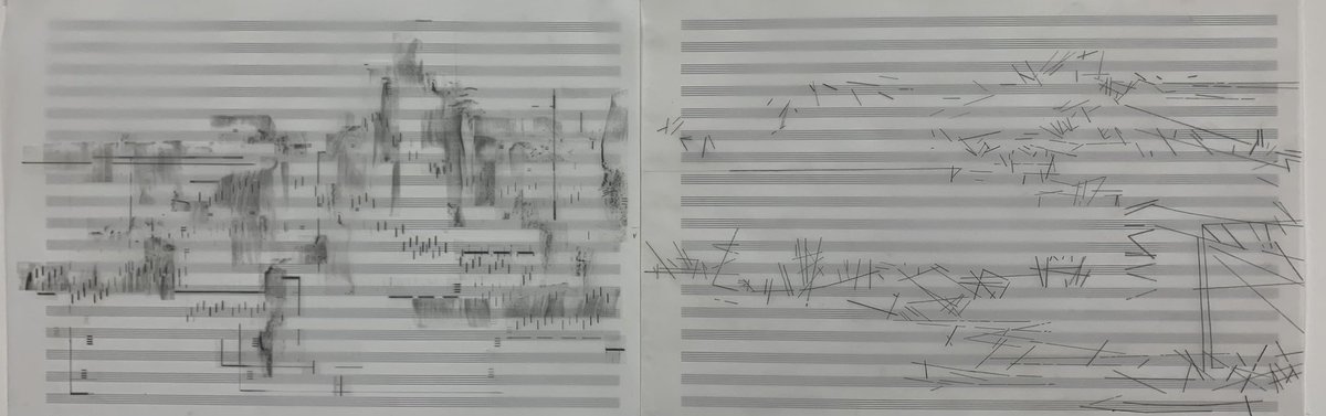chloeleaper2's tweet photo. Phrases from a score…story…walk…text #bookart #abstractdrawing #mountainart #abstractart #deleuze #rockart #matrixialborderspace #murmuration #cuniform #pictogram #glyph #contemporary drawing https://t.co/gtJPxDz48A