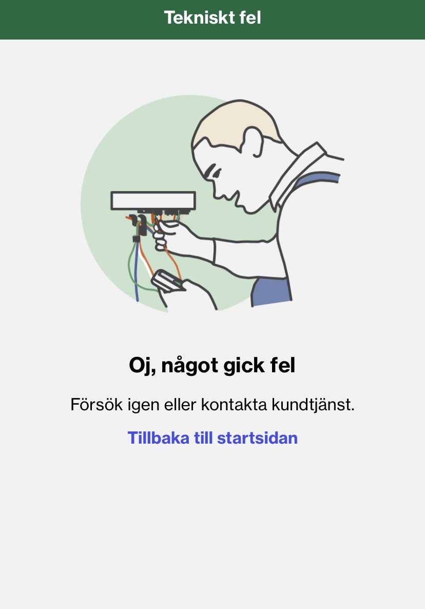 CarlssonJonny's tweet photo. @fk_media er tjänst för vab fungerar inte. https://t.co/x6YY86VJH0