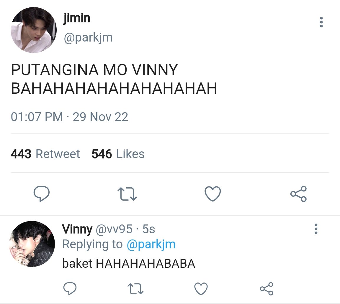 Filo #Taekookau Where In..

Vinny ( Kth ) And Cion ( Jjk ) Are Always Coming At Each Other'S Neck. 330