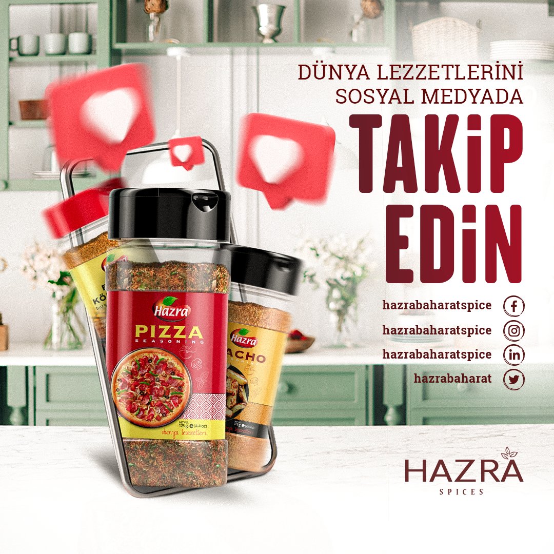 Dünya lezzetlerini sosyal medyada takip edin! 📸

Follow Flavors of the World on Social Media! 📸

#hazra #hazrabaharat #hazraspice #baharat #spice #flavorsoftheworld #dünyalezzetleri #sosyalmedya #socialmedia