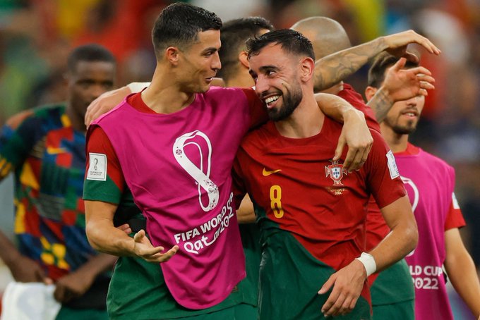 ππ₯π³ ππππ on X: Cristiano Ronaldo and Bruno Fernandes. The Portuguese duo π΅πΉ / X