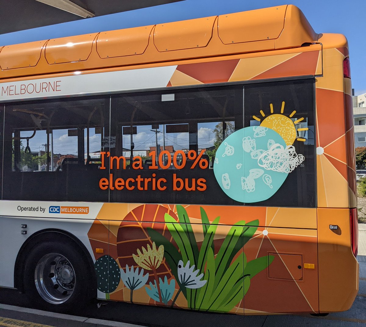 Got to take a fully electric bus home today! #renewables