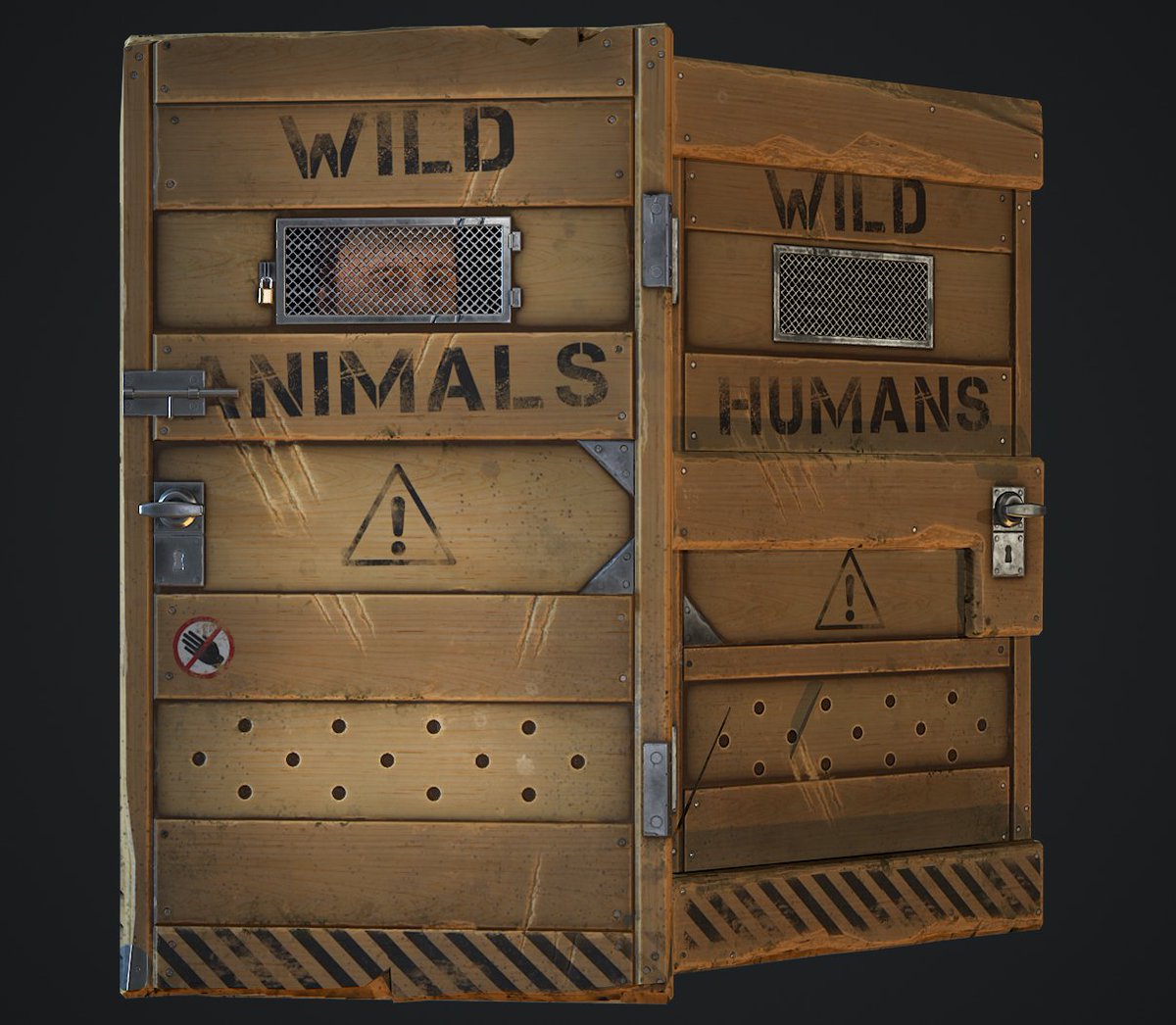 reinforced wooden door, suitable for keeping a large animal away from people, or people from animals  
in collaboration <a href="/MDemonWorkshop/">MDemon</a> 
<a href="/gerrmanman/">ThatGermanGuy</a>
<a href="/playrust/">Rust</a>
steamcommunity.com/sharedfiles/fi… v1
steamcommunity.com/sharedfiles/fi… v2
