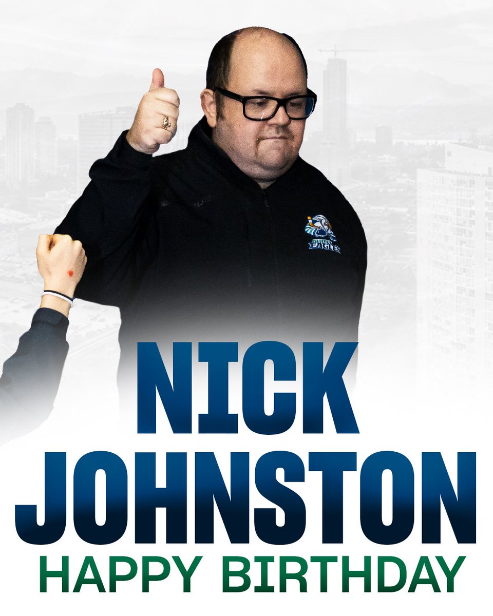 SurreyEagles's tweet photo. On behalf of the Eagles organization we’d like to wish a very happy birthday to the heart and soul of our organization for the past 10 years, Nick Johnston. Big Nick brings an enormous amount of passion and effort into the work he does. We hope you enjoy your 40th Nick! https://t.co/DoBSPNgoUF