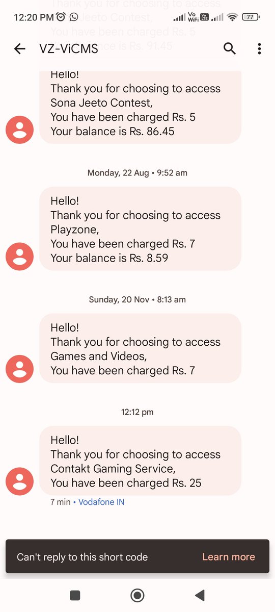navneetakrisnan's tweet photo. What the hell are you doing @ViCustomerCare ? For using VI simcard you guys were deducting my money for no reason.. #Fraudphone #FraudVI #VI #Vodafone https://t.co/uawXySxqkl