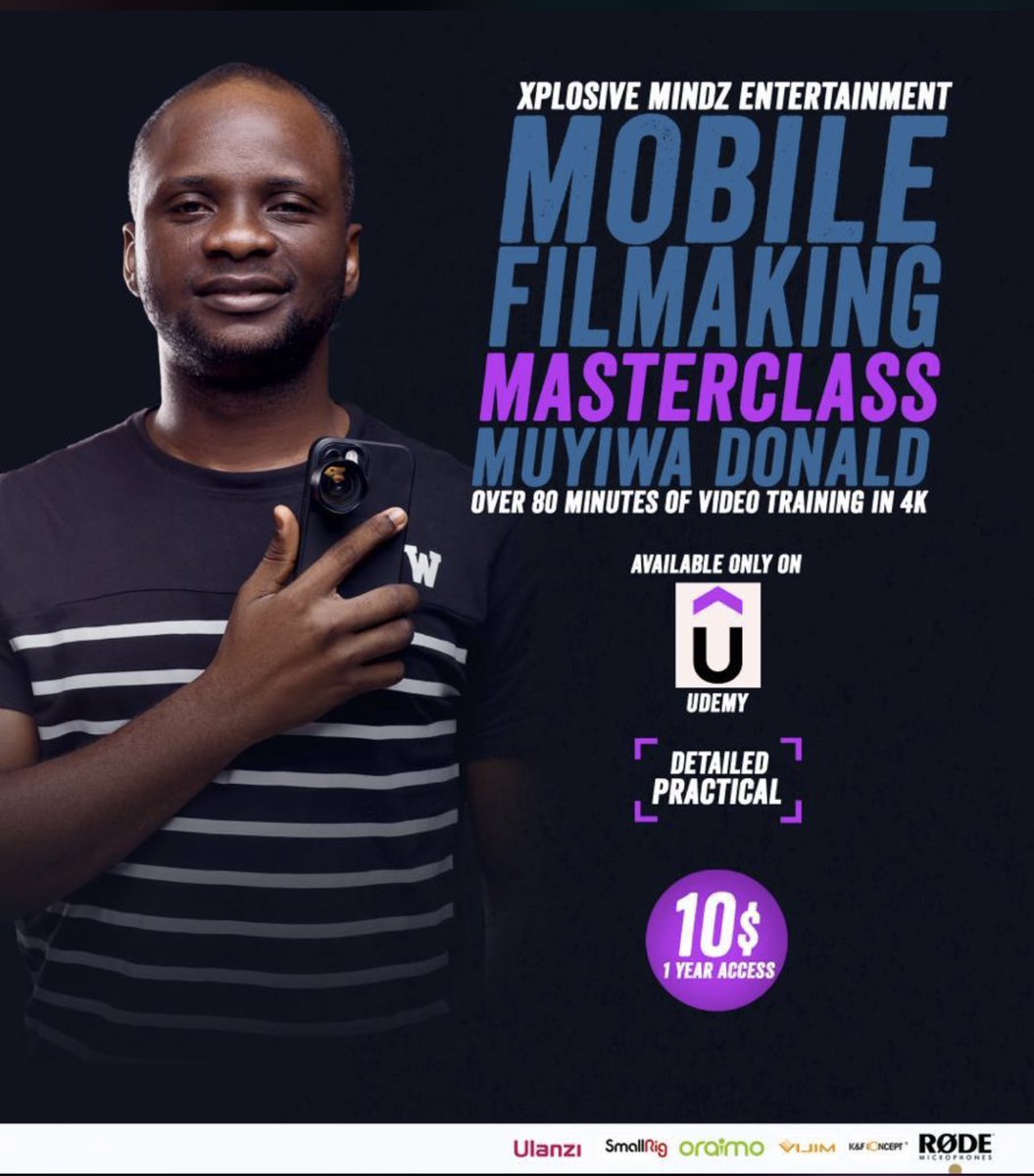 We are live on Udemy. 
You can learn to shoot cinematic videos with your mobile phone here. 👇

udemy.com/share/107z72/