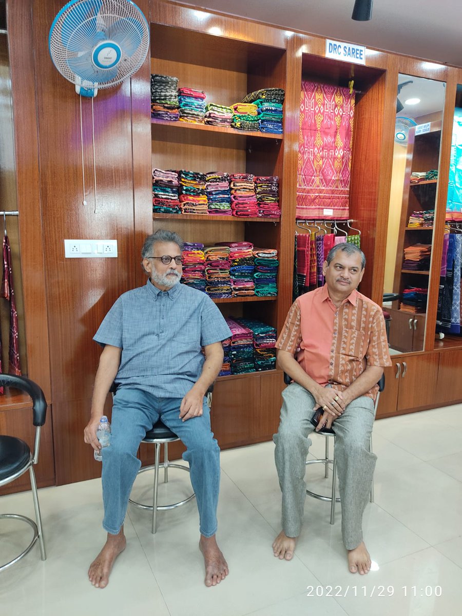 figacharya's tweet photo. Got privilege to welcome Mr Tushar Gandhi , author and grandson of Gandhiji at Sambalpuri Bastralaya today. https://t.co/R3Jy6P1MF1