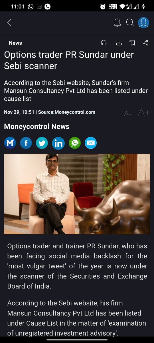 ManishThole's tweet photo. PR Sundar , his son and his company are all under SEBI Investigation.

This is the power of social media https://t.co/uiNjzsWgFn