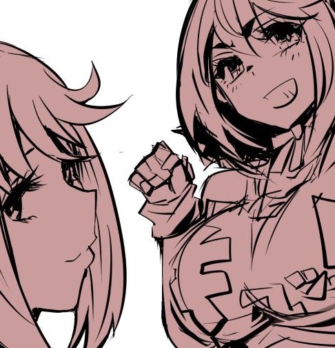 「絵は描いてるんだ、、wip(ゲスト二枚 」|逆毛🔞/𝘀𝗸𝗴𝗺𝟮𝗸【skeb依頼募集中】のイラスト