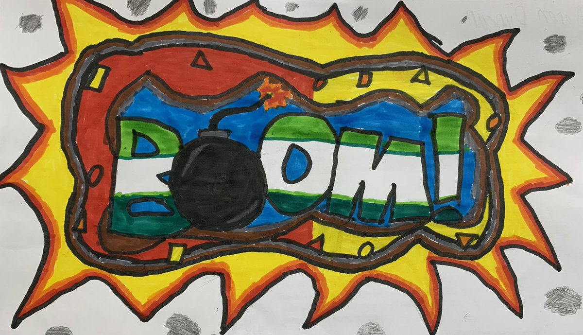 BhsartD's tweet photo. Some amazing Pop Art-tastic words that look as they sound from S2. Didn’t they do well? 😁 https://t.co/MxDddPqbbm