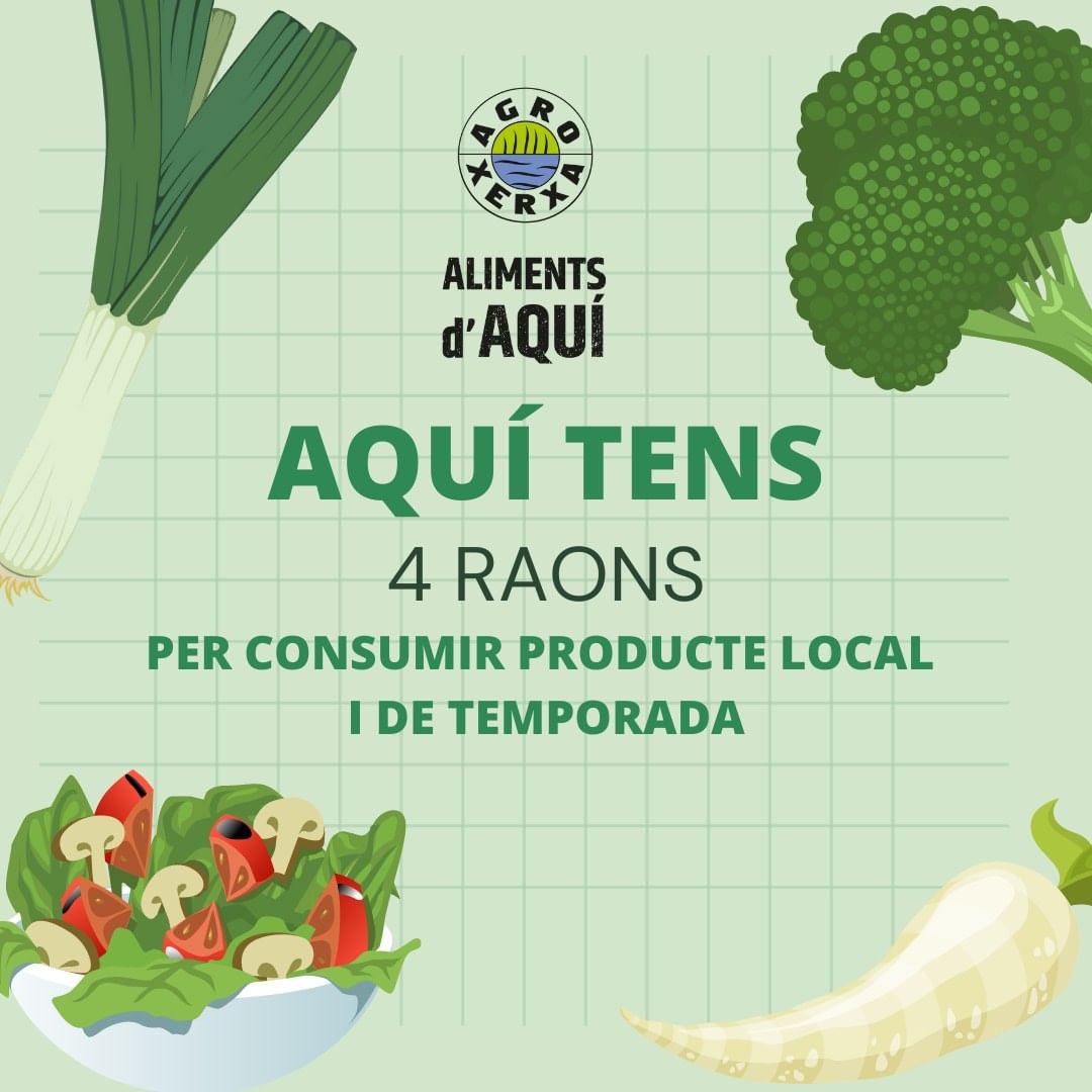agroxerxa's tweet photo. (1/2)
👌Aqui tens 4 raons per consumir producte local i de temporada
😃Tria la que vulguis!
☝Interessa't per l'origen del que menges.
👍Menja local i de temporada!
#productelocal #menorca #km0 #origen #territori #Local #alimentsdaquimenorca #menjamlocal #productedetemporada https://t.co/ANyNcxzeGS