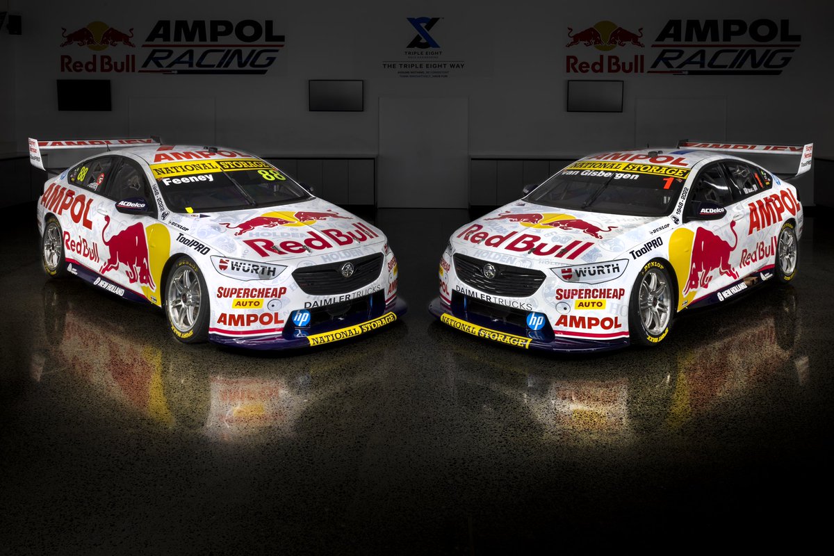 redbullampol's tweet image. Revealing our @Holden_Msport tribute livery for the Adelaide 500, featuring @holden_aus logos and badges from their illustrious history 👐🤩

#RedBullAmpol