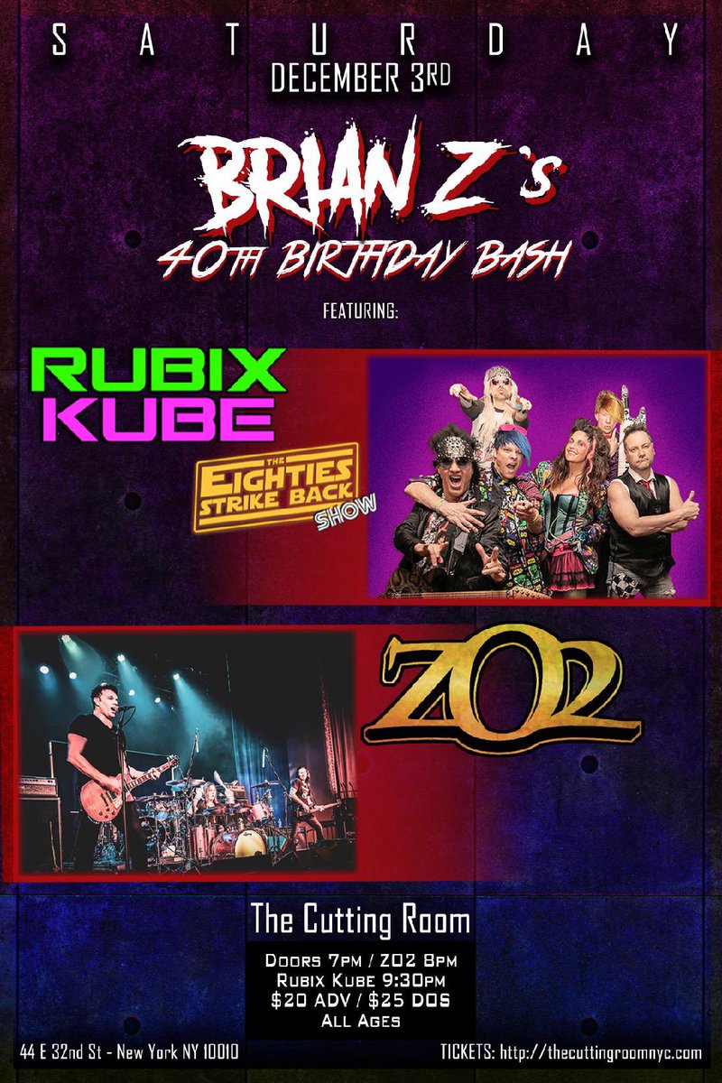SeanMcNabbLA's tweet photo. #nyc @cuttingroomnyc w @zo2band @pauliezofficial @joeycassata this saturday! Happy #birthday @brianzaba w @rubixkubeband .
#rocknroll #zo2 

SM #bassist uses @ampeg @ernieball #iplayslinky @emgpickups @officialspector 
@wornstar @godpsmusic @bulletcable @intunegp @retunewellness https://t.co/L4Szx6f8HQ