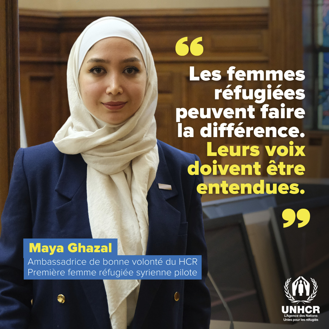 UNHCR Switzerland and Liechtenstein (@unhcr_ch) on Twitter photo Aujourd'hui, <a href="/GhazalMia/">Maya Ghazal</a> prendra la parole lors du <a href="/Womens_Forum/">Women's Forum</a> pour parler de la situation des femmes réfugiées à travers le monde.
Elles sont étudiantes, entrepreneuses, mères de famille. Elles ont un potentiel incroyable. Leurs voix doivent être entendues. Aujourd'hui, <a href="/GhazalMia/">Maya Ghazal</a> prendra la parole lors du <a href="/Womens_Forum/">Women's Forum</a> pour parler de la situation des femmes réfugiées à travers le monde.
Elles sont étudiantes, entrepreneuses, mères de famille. Elles ont un potentiel incroyable. Leurs voix doivent être entendues.