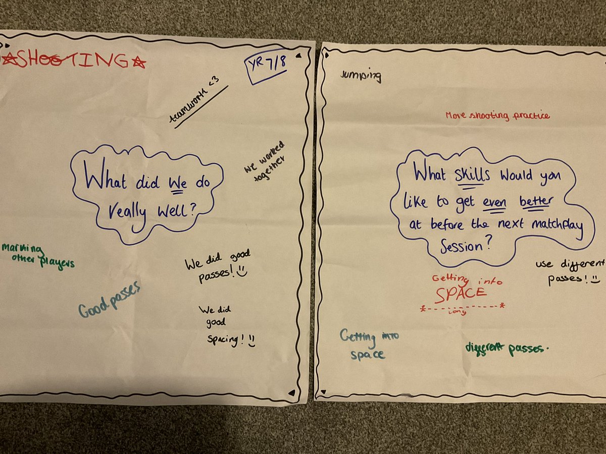 We held a matchplay session for juniors this weekend with our friends from Folkestone NC. So much fun (&amp; learning) to be had from playing games against another team, at training yesterday they started their reflections, next step, unpicking what the words mean to them. #theirgame