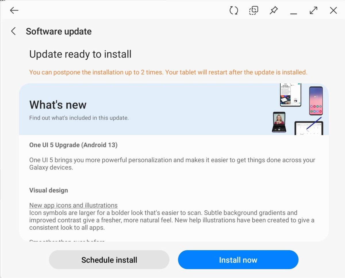 Squ__2018's tweet photo. أخيرا نزل تحديث android 13 
لجهاز Tab S7 Plus 🔥🔥🔥 
@xk_sal7 https://t.co/yDXvDGU5Bm