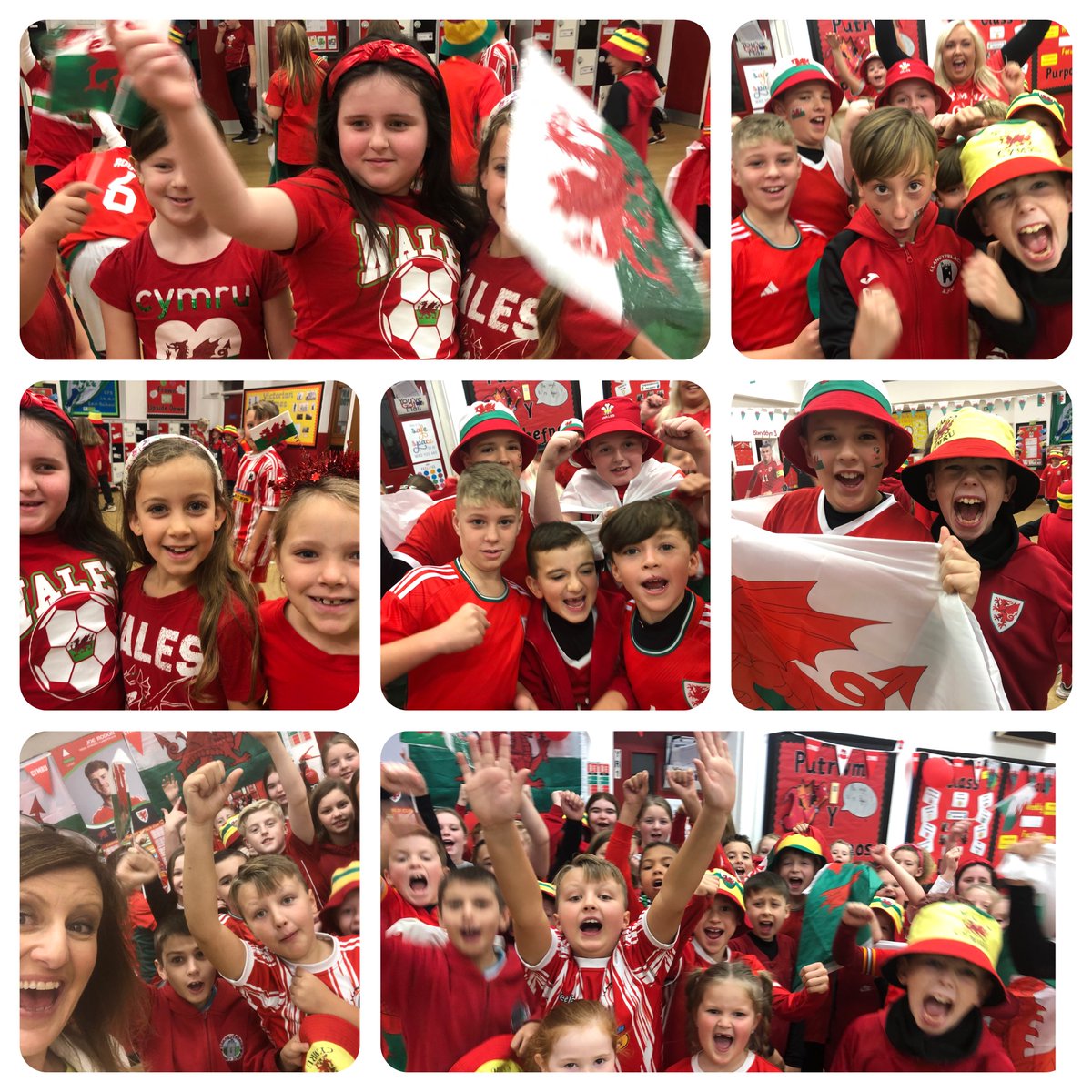 JayneMcCubbinTV's tweet photo. If you thought that school kids were going into today with anything other than pride & joy in their hearts you’d be wrong
Game faces on at @LlangyfelachPri ⭐️❤️ 🏴
Here all morning @BBCBreakfast
#BestJobInWorld https://t.co/8WxrRM9SMY