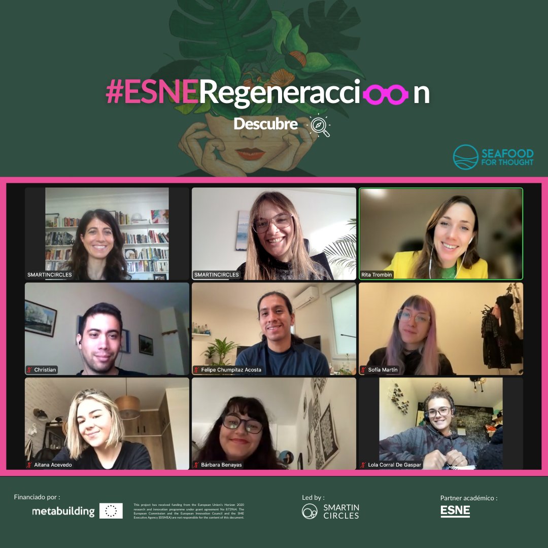 smartincircles's tweet photo. 🟣#ESNERegeneracción🟣
We had the honour to learn from expert #RitaTrombin how to achieve a satisfactory connection with #nature in our urban & indoor environment through #BiophilicDesign.
At #SEAFOODFORTHOUGHT project funded by @metabuilding we are allies of nature, and you⁉ https://t.co/oYuDLIqoSJ