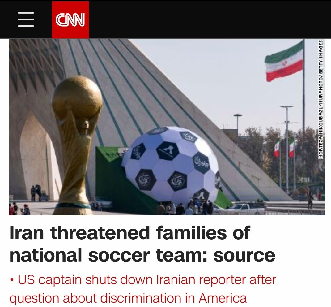 s_m_marandi's tweet photo. How convenient. This childish claim comes literally hours before the Iran-US World Cup football match.

First the US insulted the Iranian flag and now it lies about Iran and the national football team.

Would @J_Klinsmann ever dare say the US has a cultural disposition to cheat? https://t.co/3AJt1WVU9T